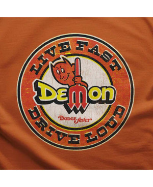 Pánske tričko Dodge Demon Live Fast Orange