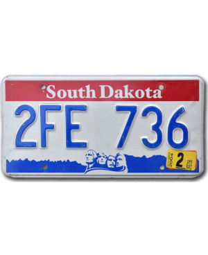 Americká ŠPZ South Dakota Faces 2FE 736