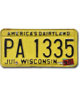 Americká ŠPZ Wisconsin Dairyland PA 1335