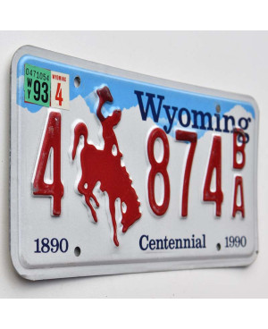 Americká ŠPZ Wyoming Bronco Centennial 4 874BA