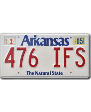 Americká ŠPZ Arkansas White 476 IFS