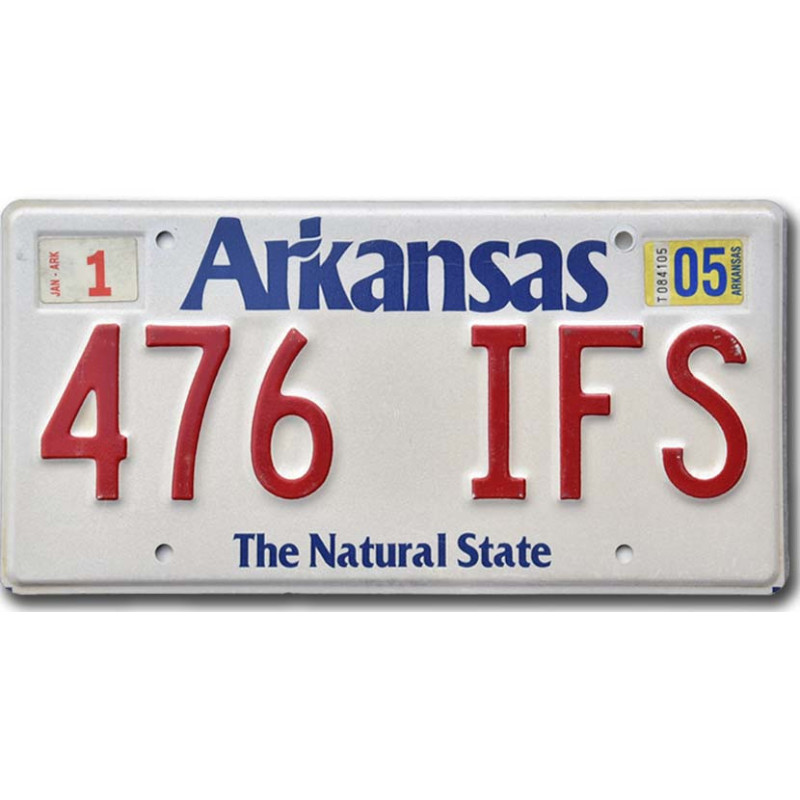 Americká ŠPZ Arkansas White 476 IFS