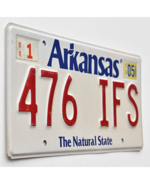 Americká ŠPZ Arkansas White 476 IFS