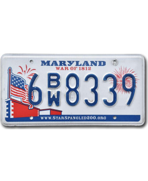 Americká ŠPZ Maryland Flag 6BW8339