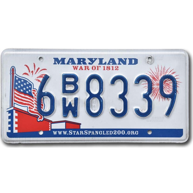 Americká ŠPZ Maryland Flag 6BW8339