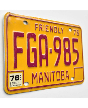 Kanadská ŠPZ Manitoba 1976 Friendly FGA-985