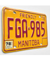 Kanadská ŠPZ Manitoba 1976 Friendly FGA-985