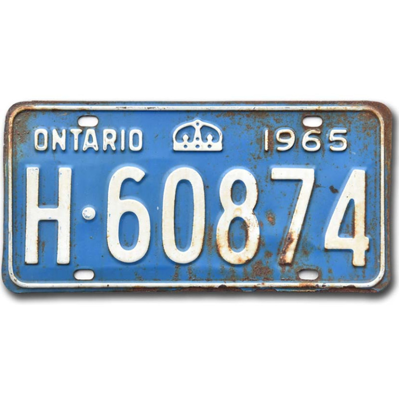 Kanadská ŠPZ Ontario 1965 Blue H-60874