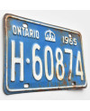 Kanadská ŠPZ Ontario 1965 Blue H-60874
