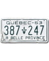 Kanadská ŠPZ Quebec 1963 La Belle 387-247