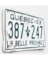 Kanadská ŠPZ Quebec 1963 La Belle 387-247