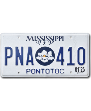 Americká ŠPZ Mississippi 2025 Magnolia PNA-410