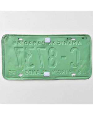 ŠPZ US Virgin Island 1975 Green C-8737
