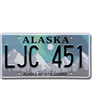 Americká ŠPZ Alaska Aurora Borealis LJC 451