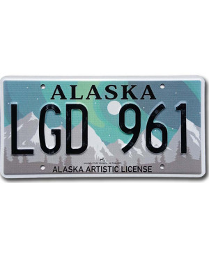 Americká ŠPZ Alaska Aurora Borealis LGD 961