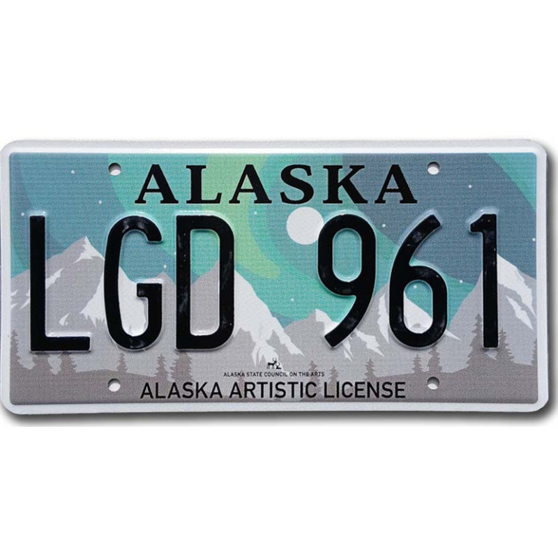Americká ŠPZ Alaska Aurora Borealis LGD 961