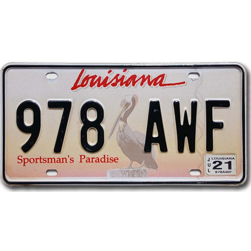 Americká ŠPZ Louisiana Sportsman´s Paradise 978 AWF
