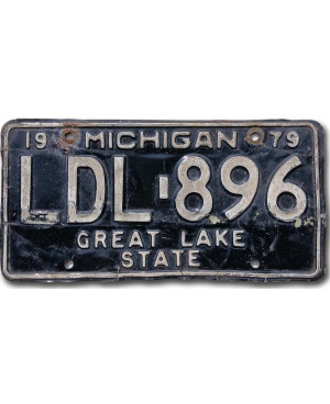 Americká ŠPZ Michigan 1979 Black LDL.896