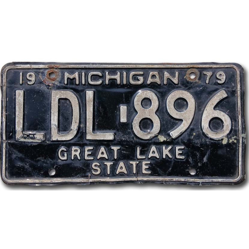 Americká ŠPZ Michigan 1979 Black LDL.896