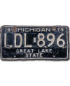 Americká ŠPZ Michigan 1979 Black LDL.896