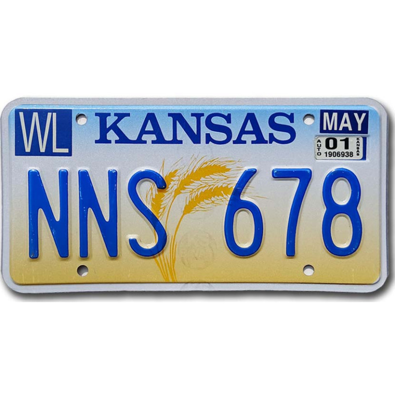 Americká ŠPZ Kansas Wheat NNS 678