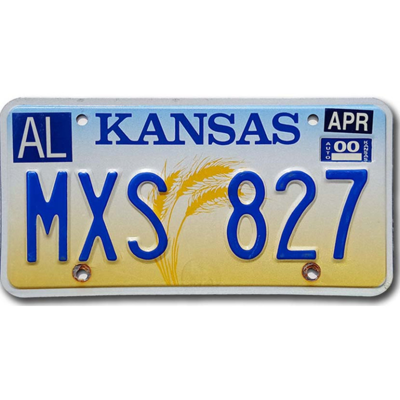 Americká ŠPZ Kansas Wheat MXS 827