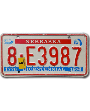 Americká ŠPZ Nebraska Bicentennial 8-E3987