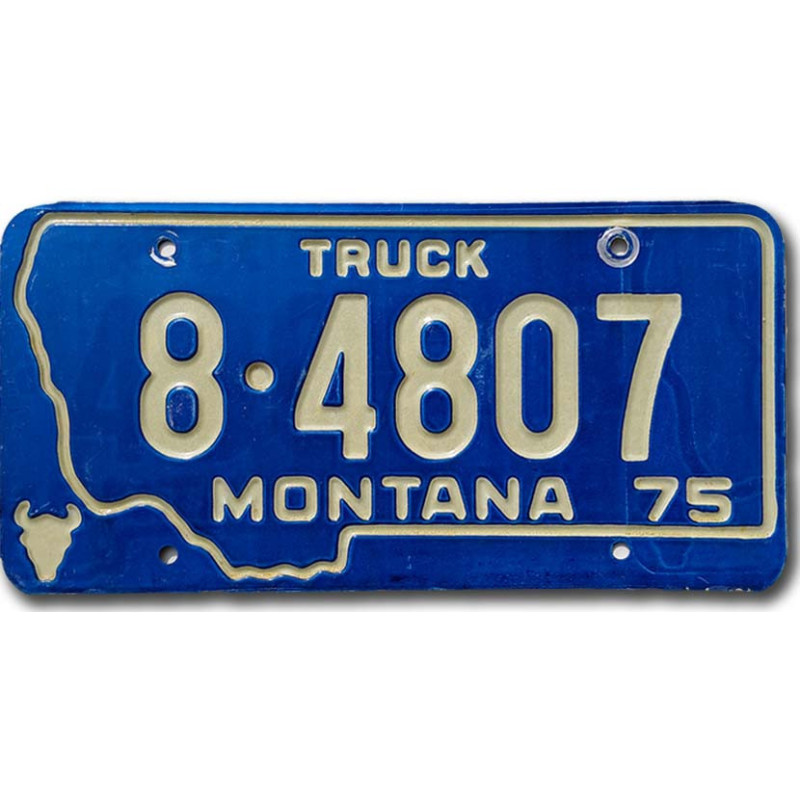 Americká ŠPZ Montana 1975 Blue Truck 8.4807