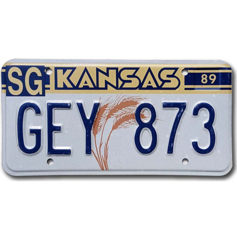 Americká ŠPZ Kansas 1989 Wheat GEY 873