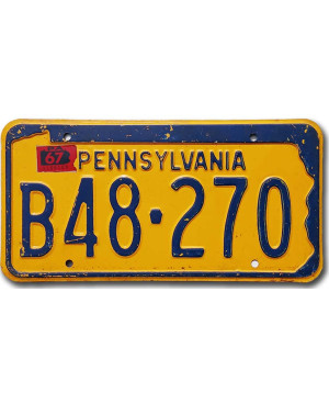 Americká ŠPZ Pennsylvania 1967 Yellow B48-270