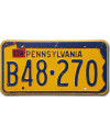 Americká ŠPZ Pennsylvania 1967 Yellow B48-270