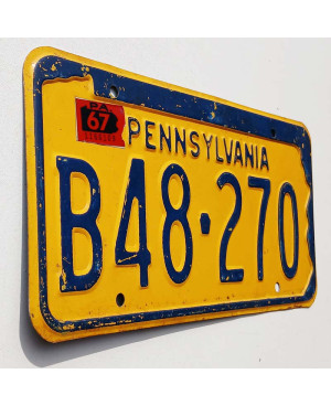 Americká ŠPZ Pennsylvania 1967 Yellow B48-270
