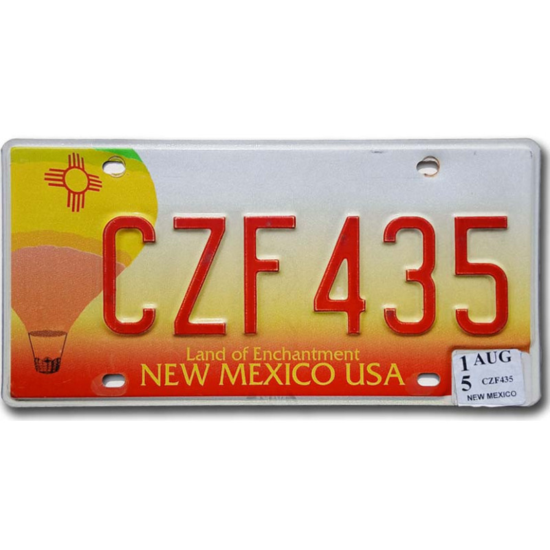 Americká ŠPZ New Mexico Balloon CZF 435