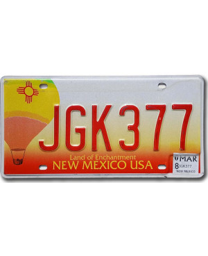 Americká ŠPZ New Mexico Balloon JGK 377