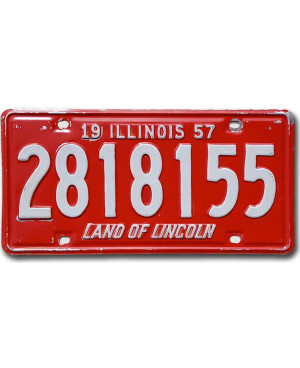 Americká ŠPZ Illinois 1957 Red 2818155
