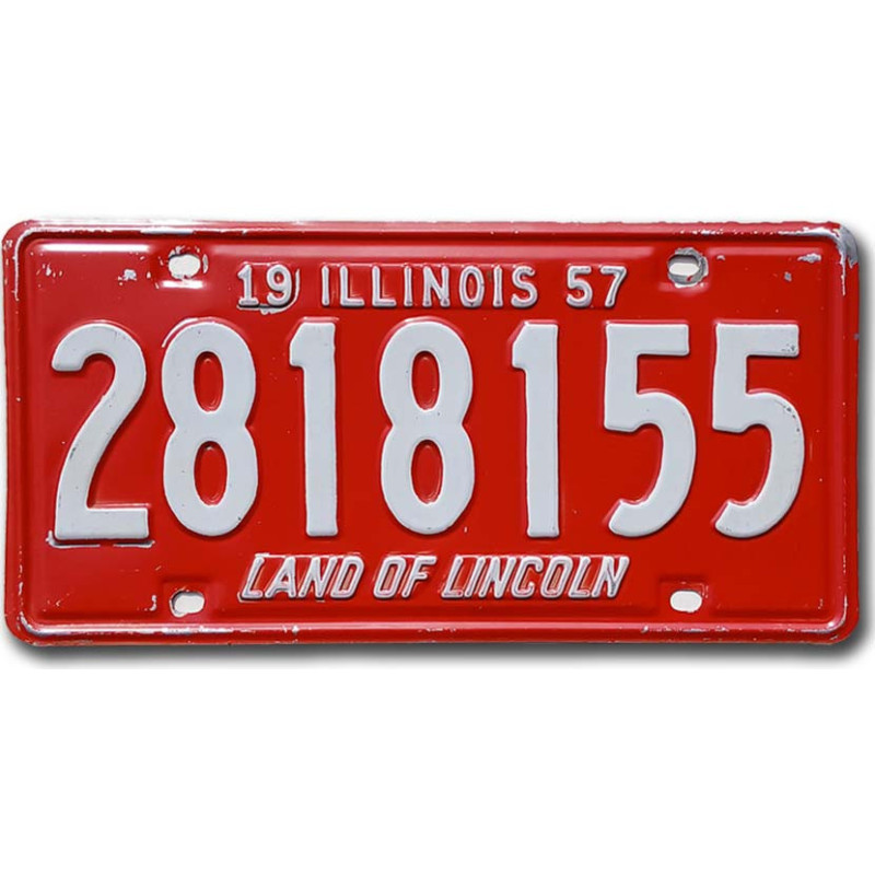 Americká ŠPZ Illinois 1957 Red 2818155