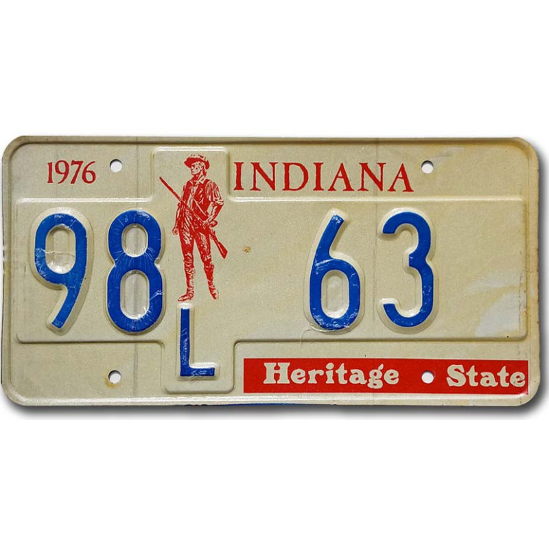 Americká ŠPZ Indiana Heritage State 98L 63