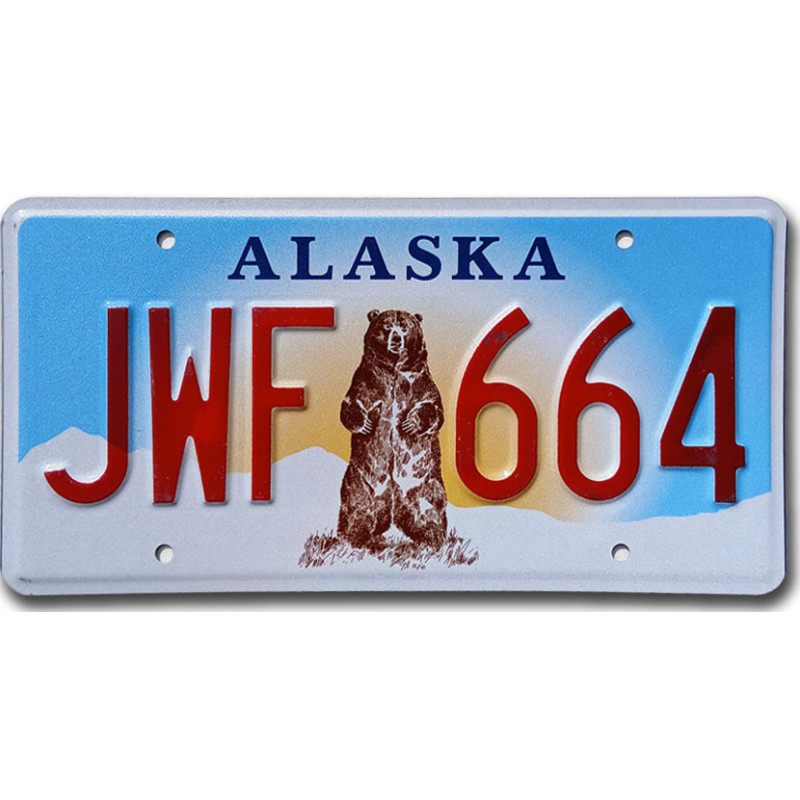 Americká ŠPZ Alaska Grizzly Bear JWF 664
