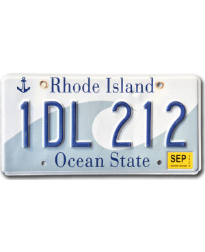 Americká ŠPZ Rhode Island Ocean State 1DL 212