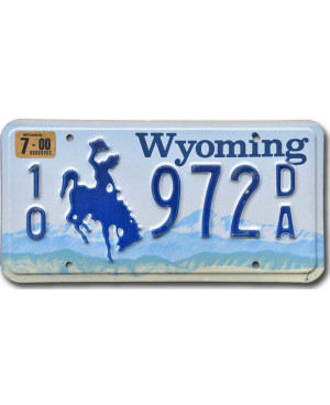 Americká ŠPZ Wyoming Blue Bronco 10-972DA