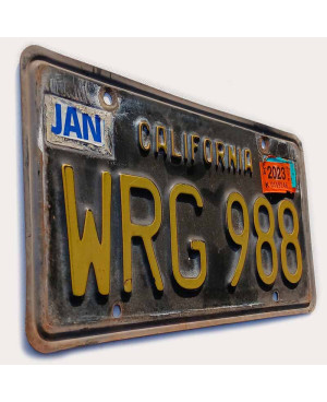 Americká ŠPZ California Black WRG 988