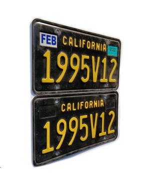 Americká ŠPZ California Black 1995V12 pár