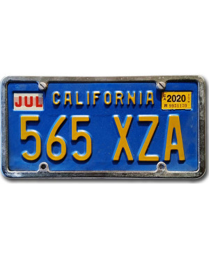 Americká ŠPZ California Blue 565 XZA