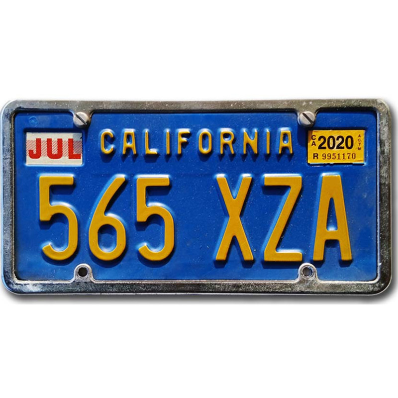Americká ŠPZ California Blue 565 XZA