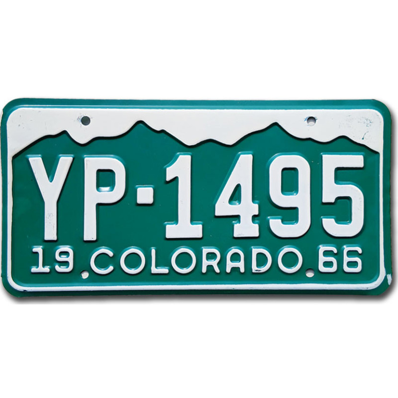 Americká ŠPZ Colorado 1966 Mountains YP-1495