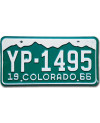 Americká ŠPZ Colorado 1966 Mountains YP-1495