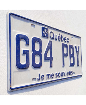 Kanadská ŠPZ Quebec Je Me Souviens G84 PBY