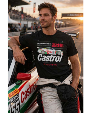 Pánske tričko Castrol Racing Car Black