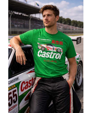 Pánske tričko Castrol Racing Car Green