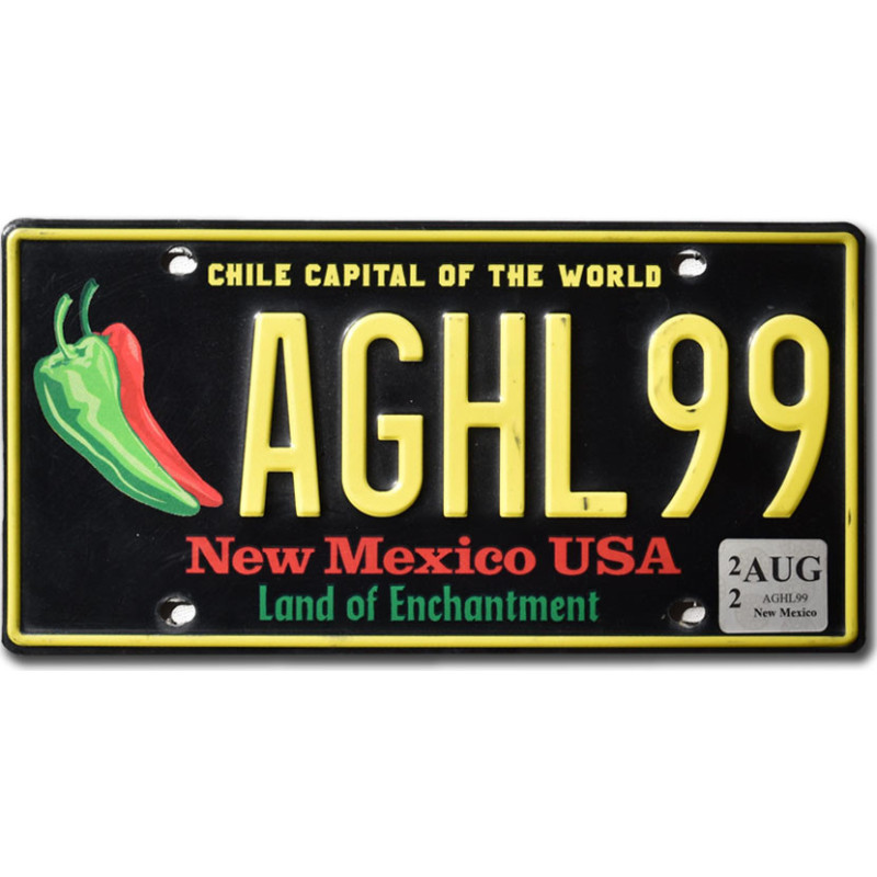 Americká ŠPZ New Mexico Chile Capital AGHL99